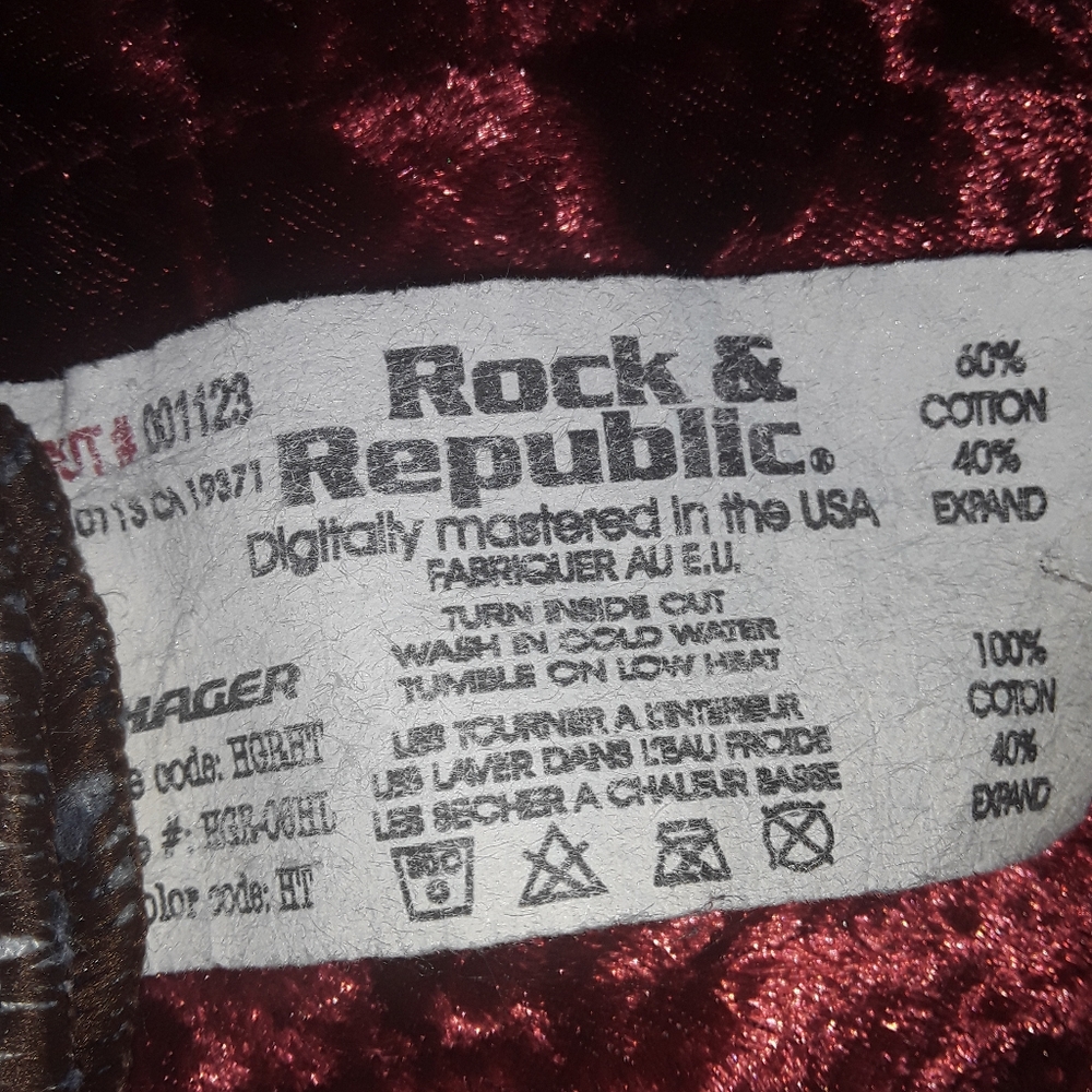 Rock &Republic Swarovski Crystal Jean MADE IN USA